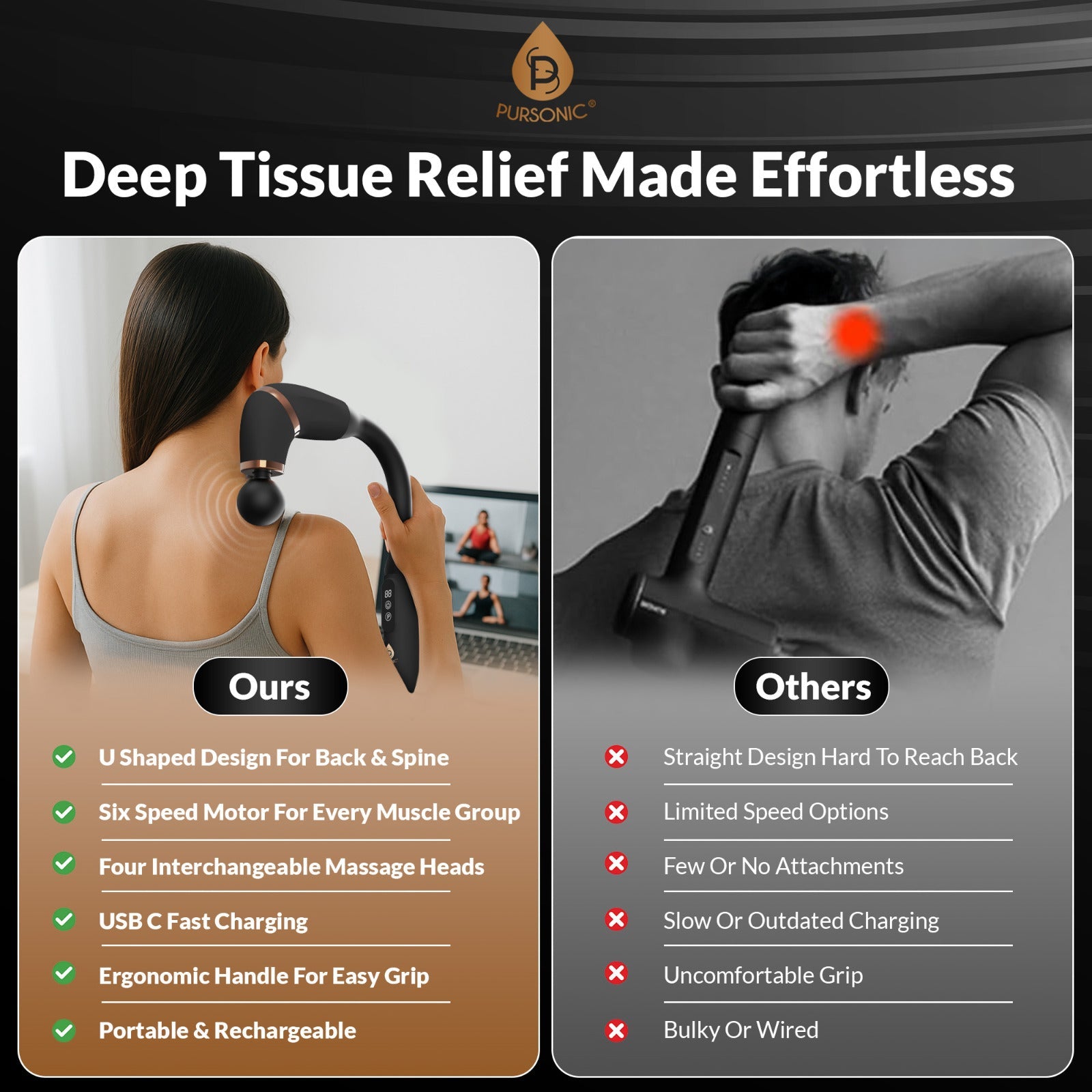 U-Shaped Neck & Shoulder Massage Gun