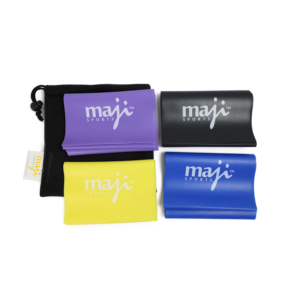Maji Sports Flat Resistance Band 4-Pack — Variable Stretch Levels