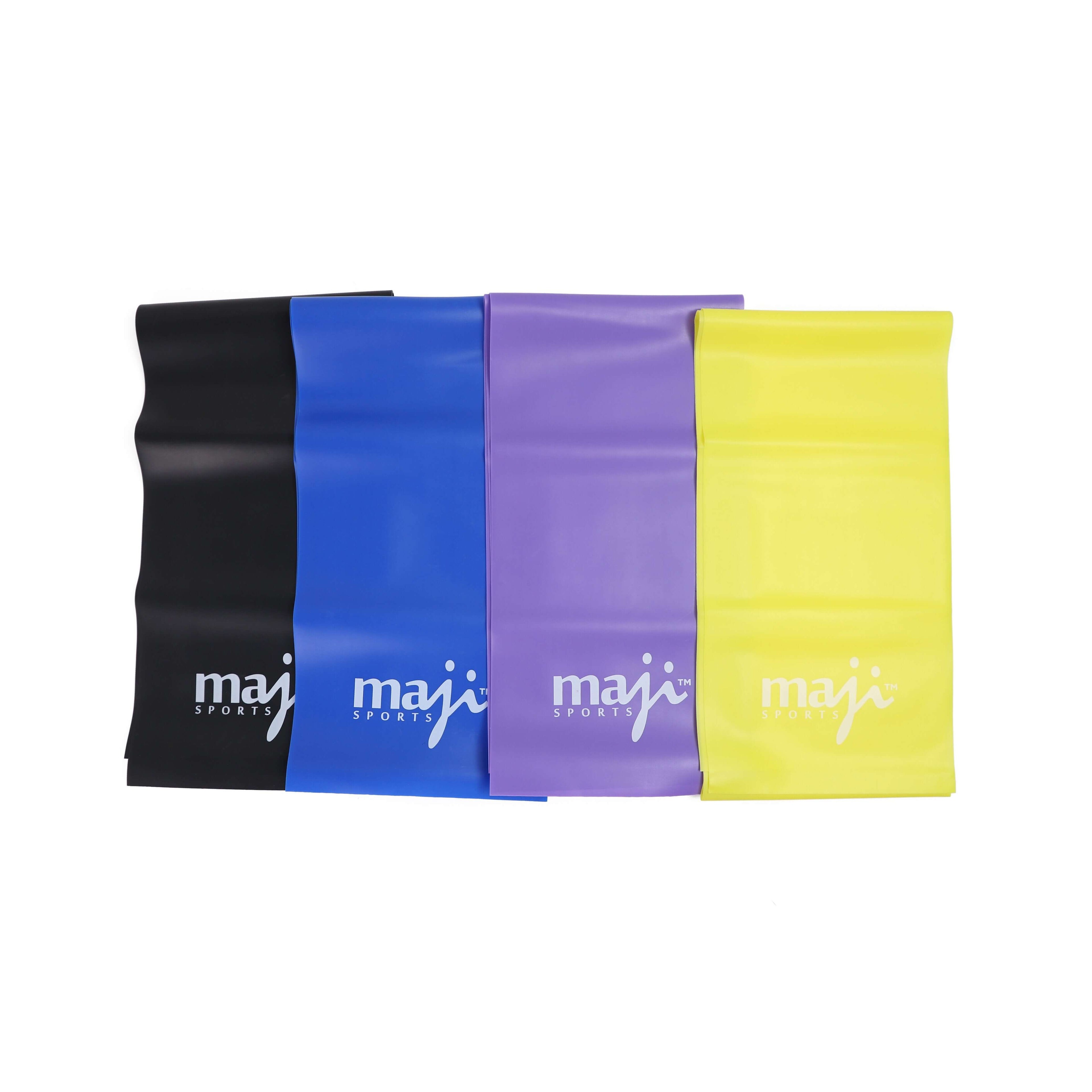 Maji Sports Flat Resistance Band 4-Pack — Variable Stretch Levels