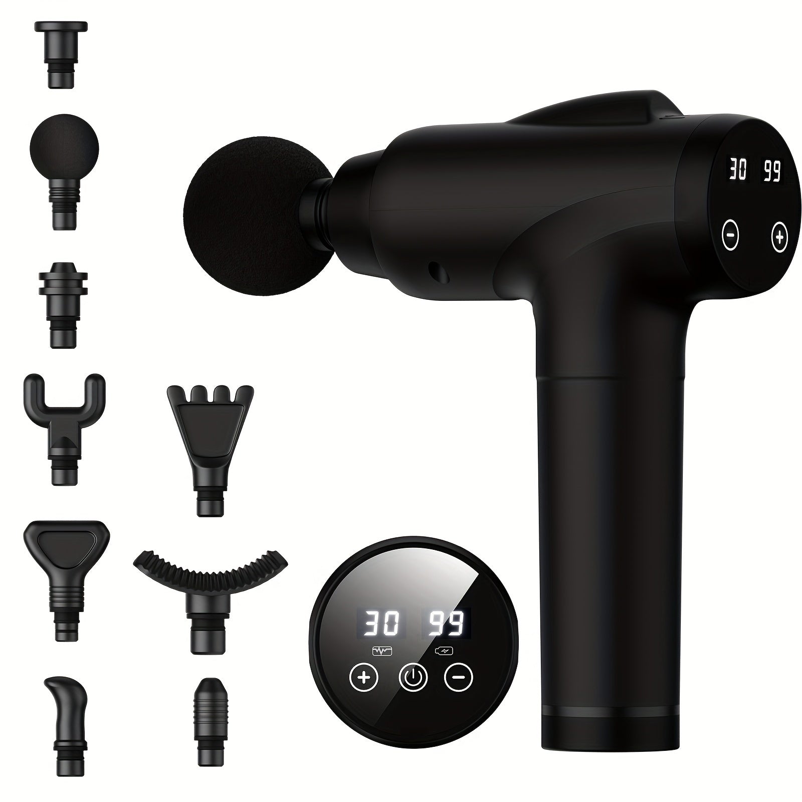 Deep Tissue Percussion Massage Gun — 30 Speeds, 9 Attachments