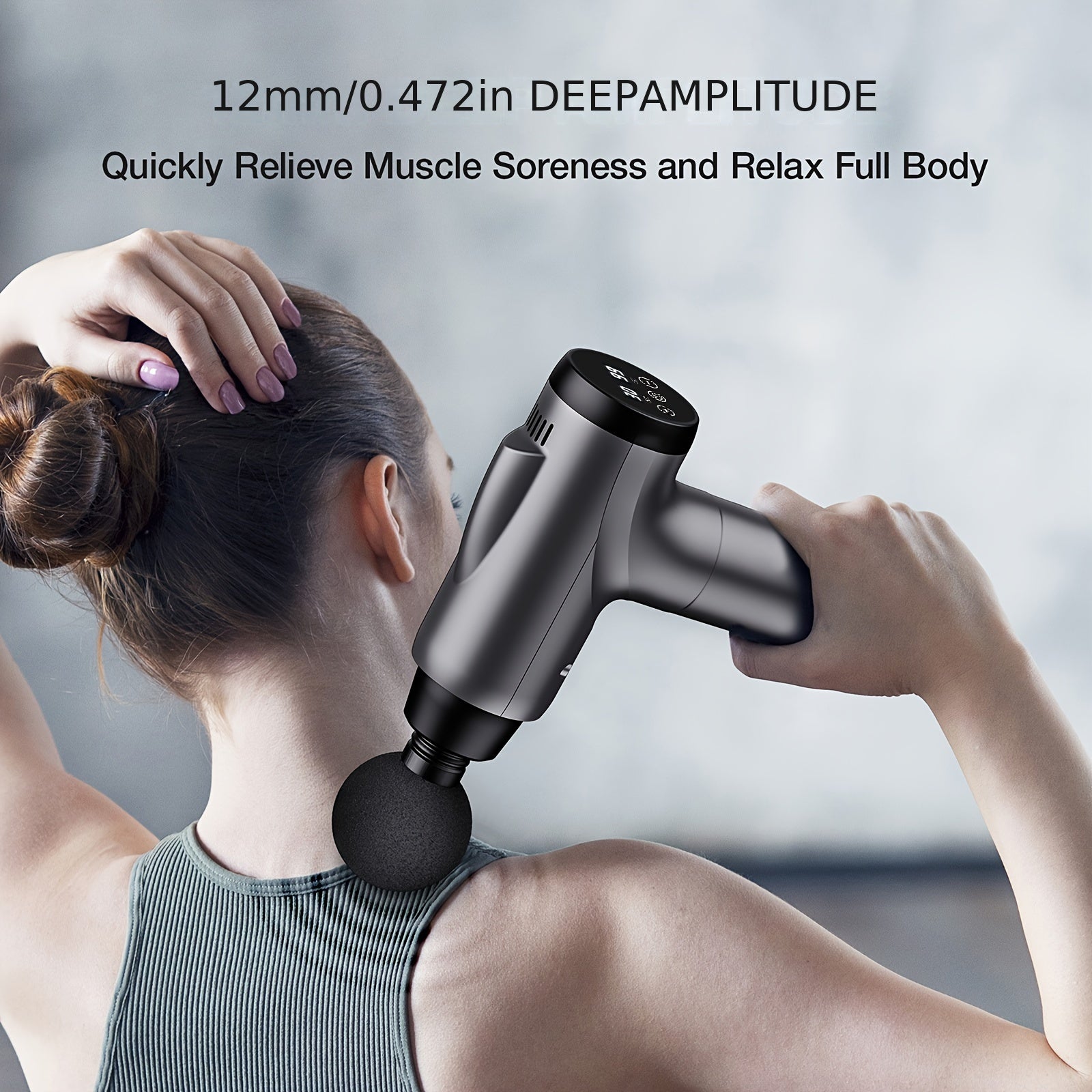 Deep Tissue Percussion Massage Gun — 30 Speeds, 9 Attachments
