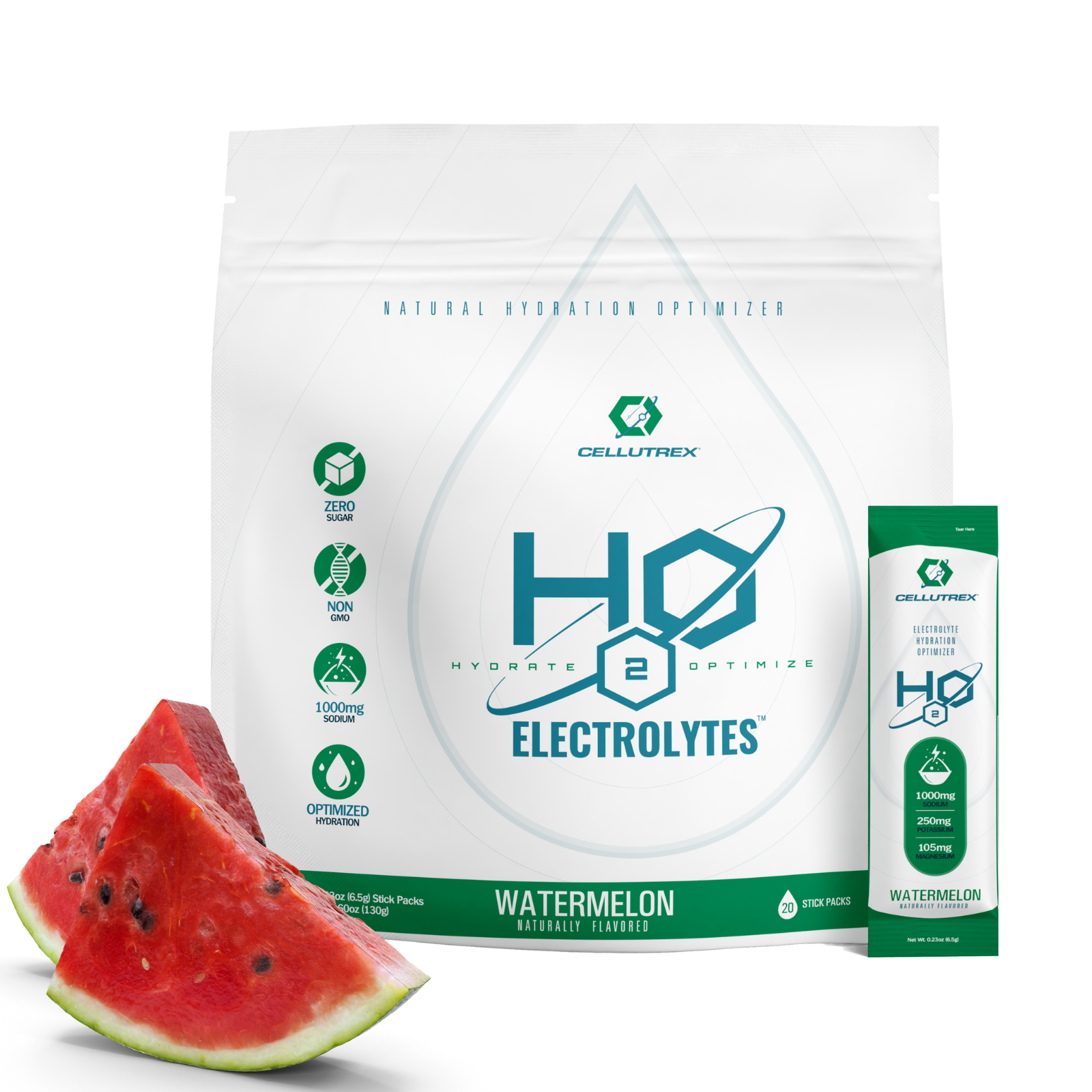 H2O ELECTROLYTES™ - Watermelon | Zero Sugar Electrolyte Powder