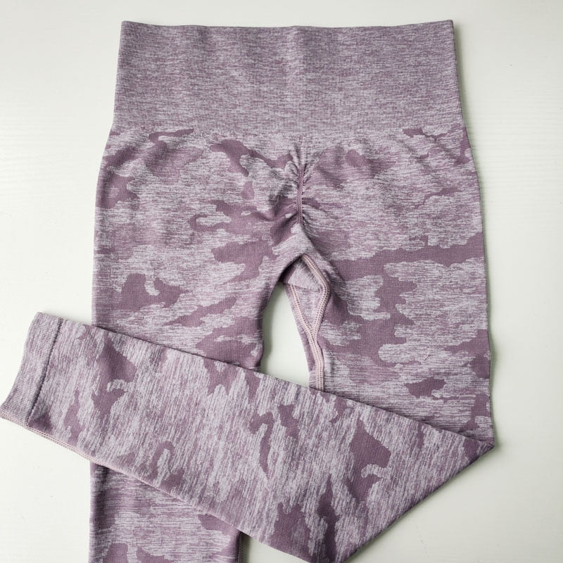 Seamless Camo High-Waist Leggings — Women's