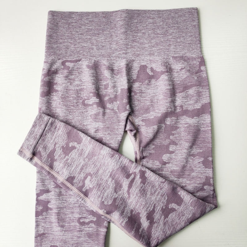 Seamless Camo High-Waist Leggings — Women's