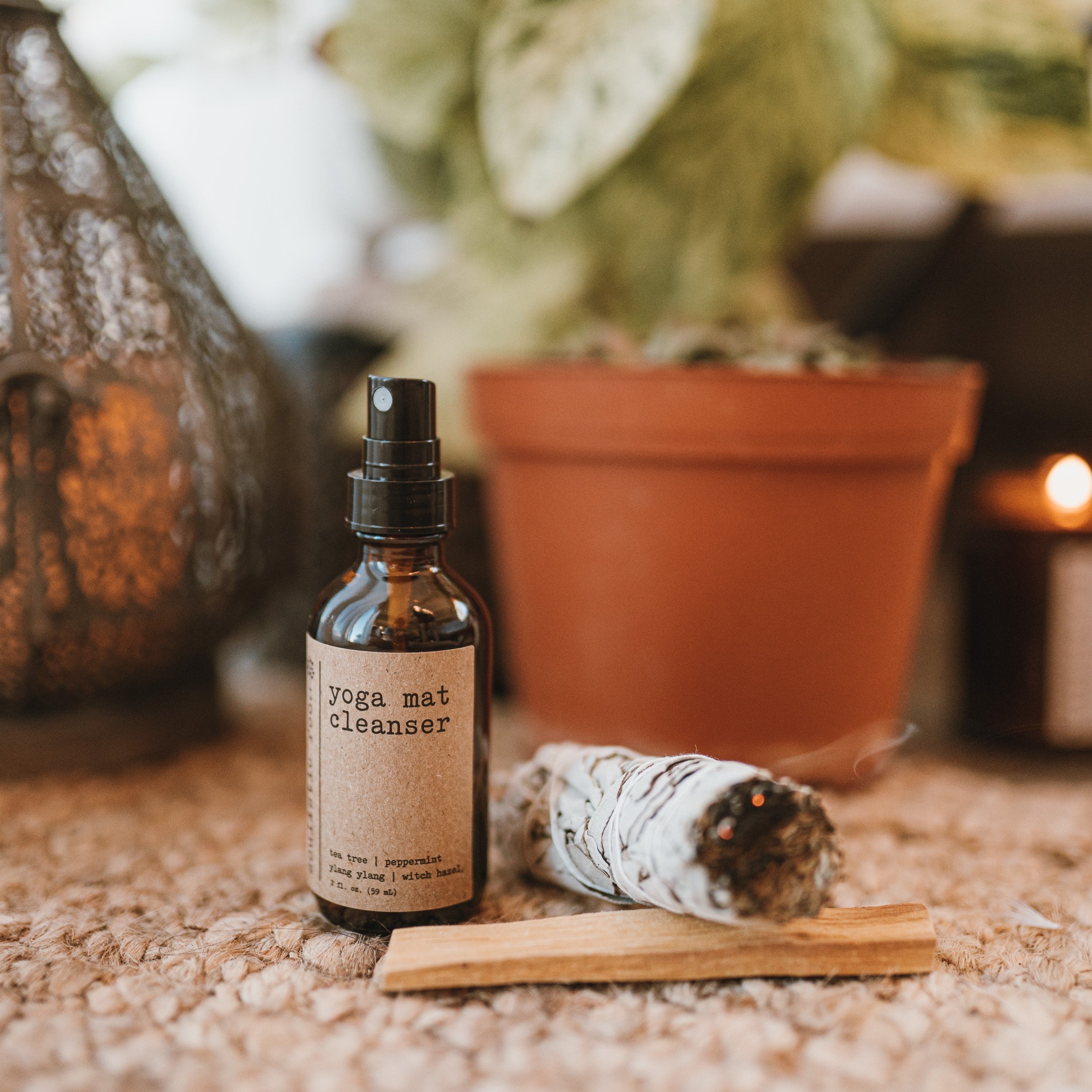 Yoga Mat Cleanser Spray — Peppermint, Tea Tree & Ylang-Ylang
